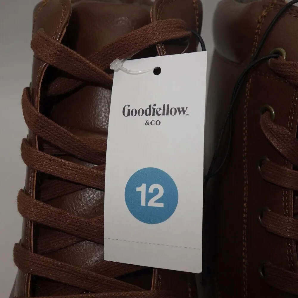 NEW Goodfellow & Co Men's 12 Brown Jeffery Combat Lace Up Boots
